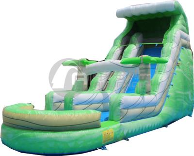 China Water Park Equipment Backyard Commercial Wholesale Palm Bouncer Jumping Combo Inflatable Water Slide With Pool for sale