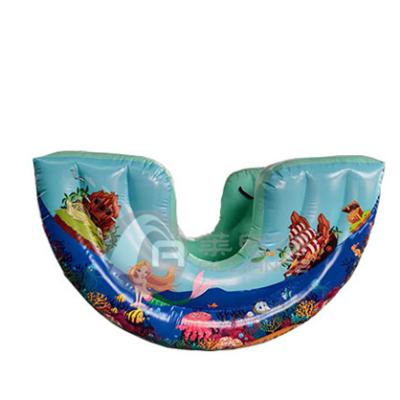 China Cheap Airtight PVC Inflatable Seesaw Game Inflatable Pirate Viking Board Seesaw For Kids Play for sale