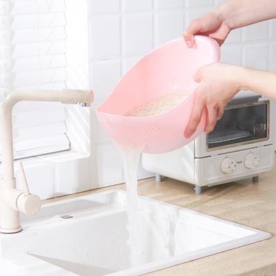 China Household Kitchen Filter Drain Basket Stored Multifunctional Plastic Fruit Bowl for sale