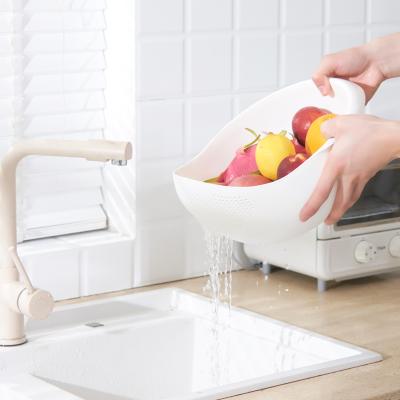 China High Quality Kitchen Stocked Plastic Drain Basket for Washing Vegetables and Fruits for sale