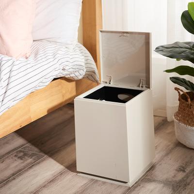 China Stocked Newly Designed Household Modern Square Style Plastic Waste Bin With Lid Bin for sale