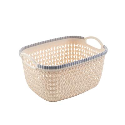 China Stored Newly Designed High Quality Household Storage Multifunctional Plastic Hollow Basket for sale