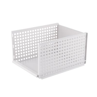 China Multifunctional Stackable Storage Basket Plastic Folding Storage Box for sale