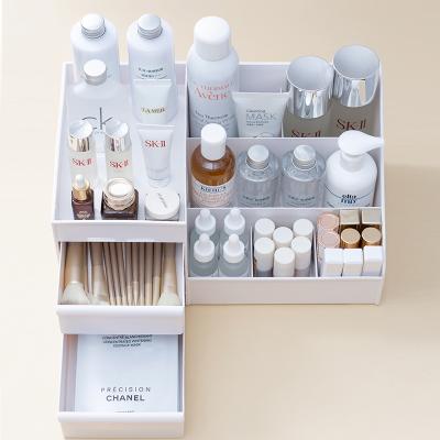 China High Quality Multifunctional Tabletop Drawer Makeup Organizer Plastic Storage Box for sale