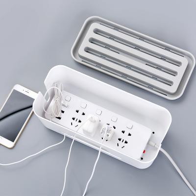 China Household Stored Multi Function Power Socket Storage Box Dustproof Cable Organizer for sale