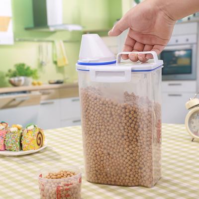 China 2021 Plastic Waterproof Multigrain Storage Tanks Sustainable Kitchen Food Household Dry Goods Can for sale