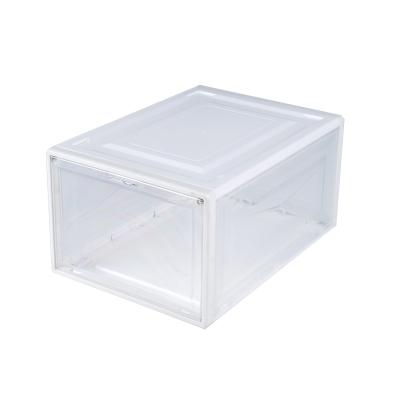 China Stored Hot Selling Sports Clear Shoe Storage Box Stackable Plastic Shoe Box for sale