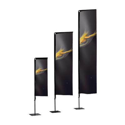 China FLY one stop factory price aluminum beachflag, feather flag, teardrop flag with custom logo for sale