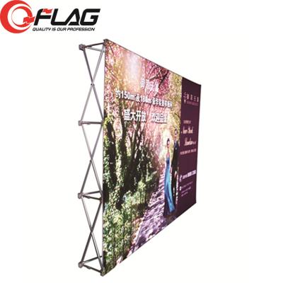 China Portable Fabric Display Pop Up Straight / Curved Fabric Display Stand Pop Up Wall Banner for sale