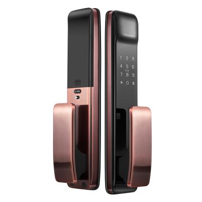 China Home 2021 Hot Sale Tuya APP Fingerprint Rfid Cylinder Door Lock Automatic Electronic Fingerprint Lock Smart Locks for sale