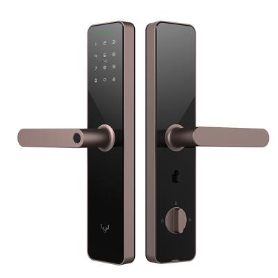 China Home Security 40-120mm Fashion Design Alloy Fingerprint Lock Indoor Door Lock Smart Indoor Door Locks and Handles for sale