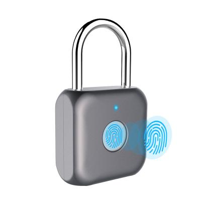 China 2021 Hot Sale Zinc Alloy High Quality Mini Fingerprint Lock Smart Backpack Padlock Fingerprint Lock USB Charging Waterproof for sale