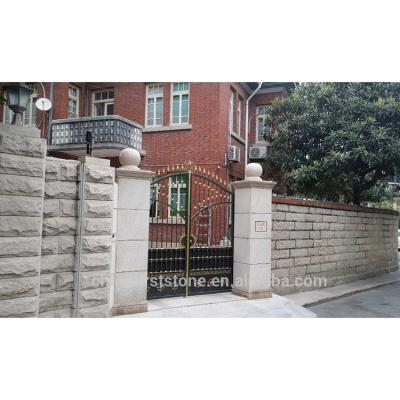 China G681 Traditional Shrimp Rose Granite Outdoor Decorative Wall Stone for sale