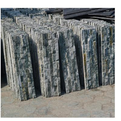 China FSSW-287 Farmhouse Culture Stone Stone Lotus Green Marble Wall Panels for Outdoor Bathroom for sale