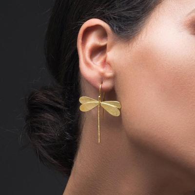 China Fashion Personality Fashion Dragonfly Alloy Design Earring Simple Gold Earrings Women Accessories TRENDY for sale