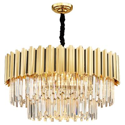 China Modern Hot Sale Contemporary Luxury Pendant Lighting Brass Crystal Chandelier With Great Price for sale