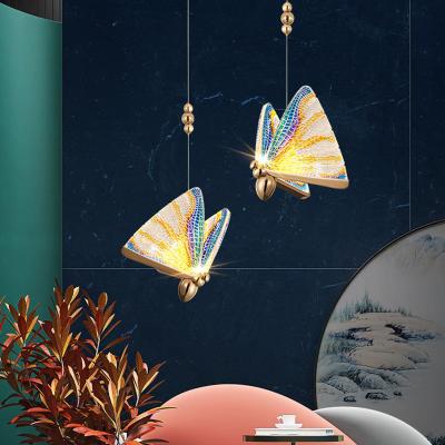 China Modern Indoor Home Chandelier Butterfly Lighting Fixture Led Christmas Light Nordic Hanging Lamp for sale