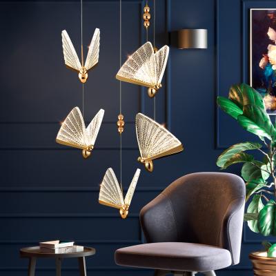 China Modern Butterfly Pendant Light Modern Art Designer Led Chandelier Lamp For Living Room Dining Bedroom Bar Restaurant for sale