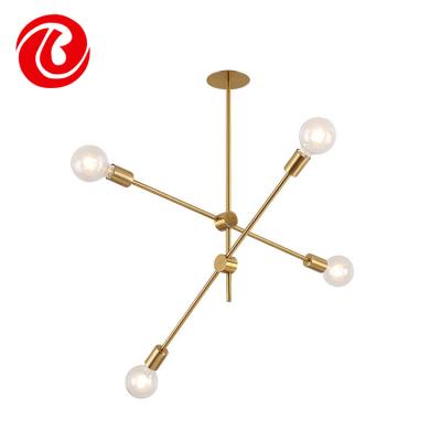 China Dining Room Home Lobby Mall American Elegant Style Metal Glass Ball Indoor Hanging Pendant Lamp for sale