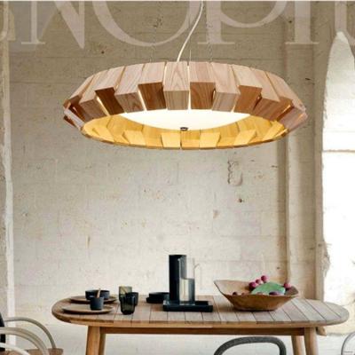 China Zhongshan Indoor Good Quality Round Cheap Factory Price Dining Room Home Lobby Mall Wooden Pendant Light for sale