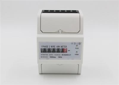 China Smart KWH Din Rail Mounted Power Meter 1 Phase Kwh Meter Din Rail Type for sale