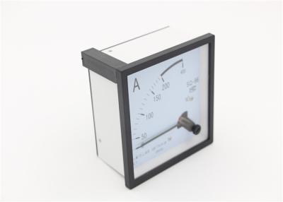 China Moving Iron Type Panel Mount Analog Amp Meter 96*96mm AC 0-200A Black Pointer for sale