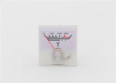 China 48*45mm AC Voltage Analog Panel Meter 0-300V Voltmeter With White Color Dial for sale