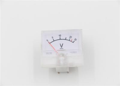 China 55*48mm Square Analog Panel Amp Meter Small Plastic White Color Dial for sale