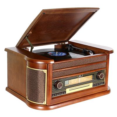 China Retro Vintage&Retro Classic AM/FM AUX. IN Turntable Phonograph Record Player with Radio for Home Audio for sale