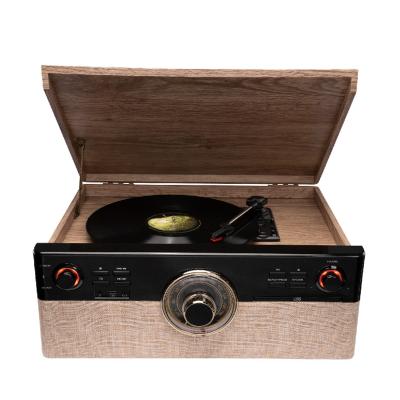 China 3 Speed ​​Classic Wooden Retro Vintage Turntable Wooden Turntable With Bluetooth Cassette FM CD USB Phonograph for sale