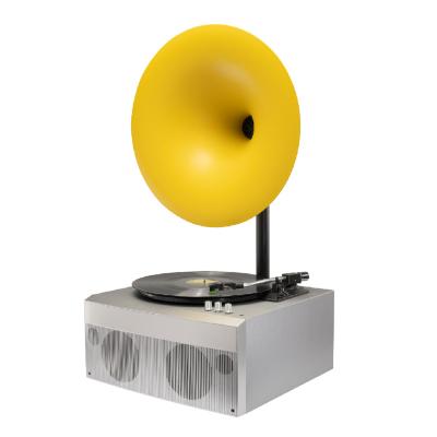 China Vinyl Playing Bass Sound Donut Style Gramophone Triple Good Quality Professional HIGH FIDELITY Turntable BT USB for sale