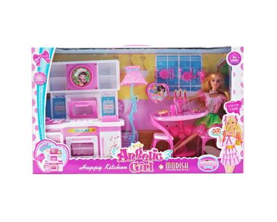 China DIY PLAY 2016 new toys 11.5 inch doll with kitchen set for kids! for sale