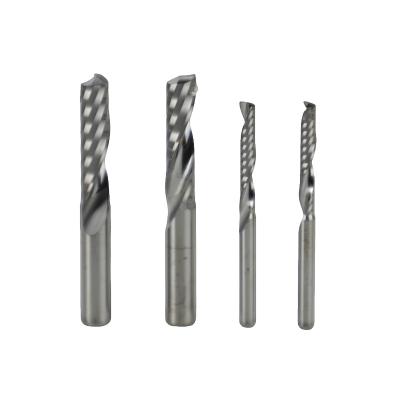 China Customizable Acrylic High Precision PVC MDF Cutting Carbide Milling Cutter Carbide Spiral End Mill for sale