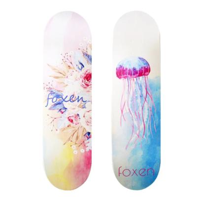 China 2021 Adults Hot Selling Professional 8.25 Inch Double Rocker Skateboard White Deck Canadian Maple Deck for sale