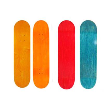 China 3 Layers Adult Dyeing Medium Concave Canadian Double Kick 100% Maple Skateboard White Deck for sale