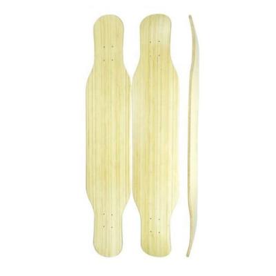 China Pro Sket Bord Shape Adult Custom OEM Branded Patineta Bamboo Skateboard Deck 45.75*9 Inch Long Fiberglass for sale