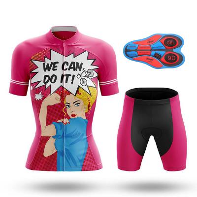 China OEM Service Breathable Short Sleeve Custom Design Breathable Women Cycling Clothing for sale