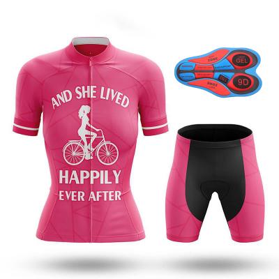 China Breathable Womens Bike Clothing Soft Wear Cycling Shorts Sleeve Bike Jersey Womens Cycling Clothing for sale