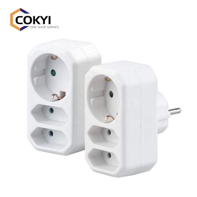 China Residential/multi-purpose double socket: set of 4 triple sockets with integrated child safety locks, 230 V (multiple socket for sockets) electrical plug for sale