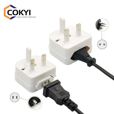 China Commercial 2 Pin EU To UK 3 Pin Travel Charger Adapter Plug Converter Universal for sale