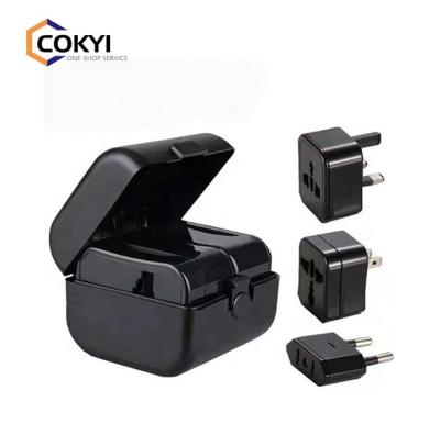 China OEM Commercial Black Universal Travel Adapter with 2 USB Port AC Power Wireless Charger for sale