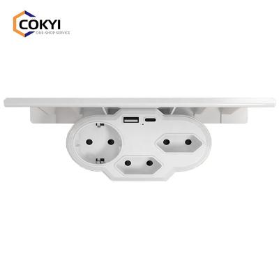 China Flame Retardant Wireless Smart PC Plug In EU 16 A, 5 Outlet Pack, Smart Home Socket AC USB Type C for sale