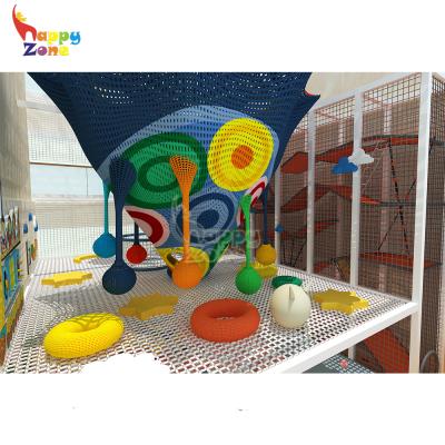 China 0-12years Rainbow Playground Net Rainbow Net Indoor Colorful Climbing Hooked Playground for sale