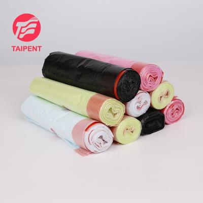 China Wholesale Disposable Portable Waste Bag Holder Soft Plastic Drawstring Bags Disposable On Rolls for sale