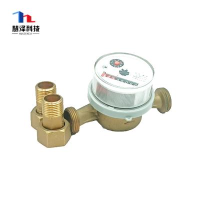 China Domestic Hot Water Brass Dry Dial 1/2 Inch Single Plastic Jet Water Meter Size for sale