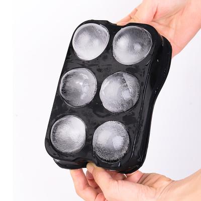 China Large Viable Sphere Ice Cube Tray Mold Easy Release Reusable 2.5 Inch Whiskey Maker Silicone Ice Ball Mold Ice Tray for sale