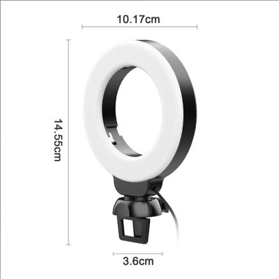 China Portable Lightweight Led Ring Light Selfie Holder With Mobile Phone Selfie Ring Light 90mm for sale