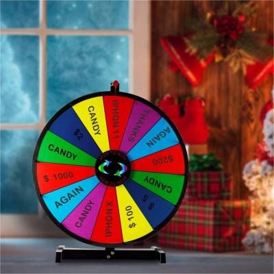 China Pandraw Prize Table Spinning Wheel Win Fortune Spin Game 14 Slots Color Dry Clean Easy Erase Game Spinner Wheel B08NW7MJQ6 for sale