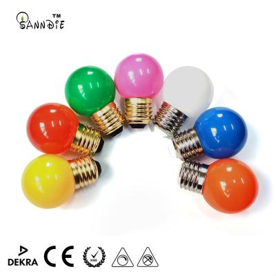 China Outdoor decoration LED G45 bulbs Christmas Decorations colorful Light Bulbs Outdoor waterproof multi colors bulbs for parties decoration for sale