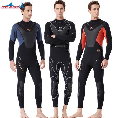 China Antibacterial Neoprene 3mm Wetsuits Diving Wetsuit Long Sleeve Keep Warm Surfing Swimming Snorkeling Suit OEM Customized Mens Back Zipper Diving Wetsuit for sale